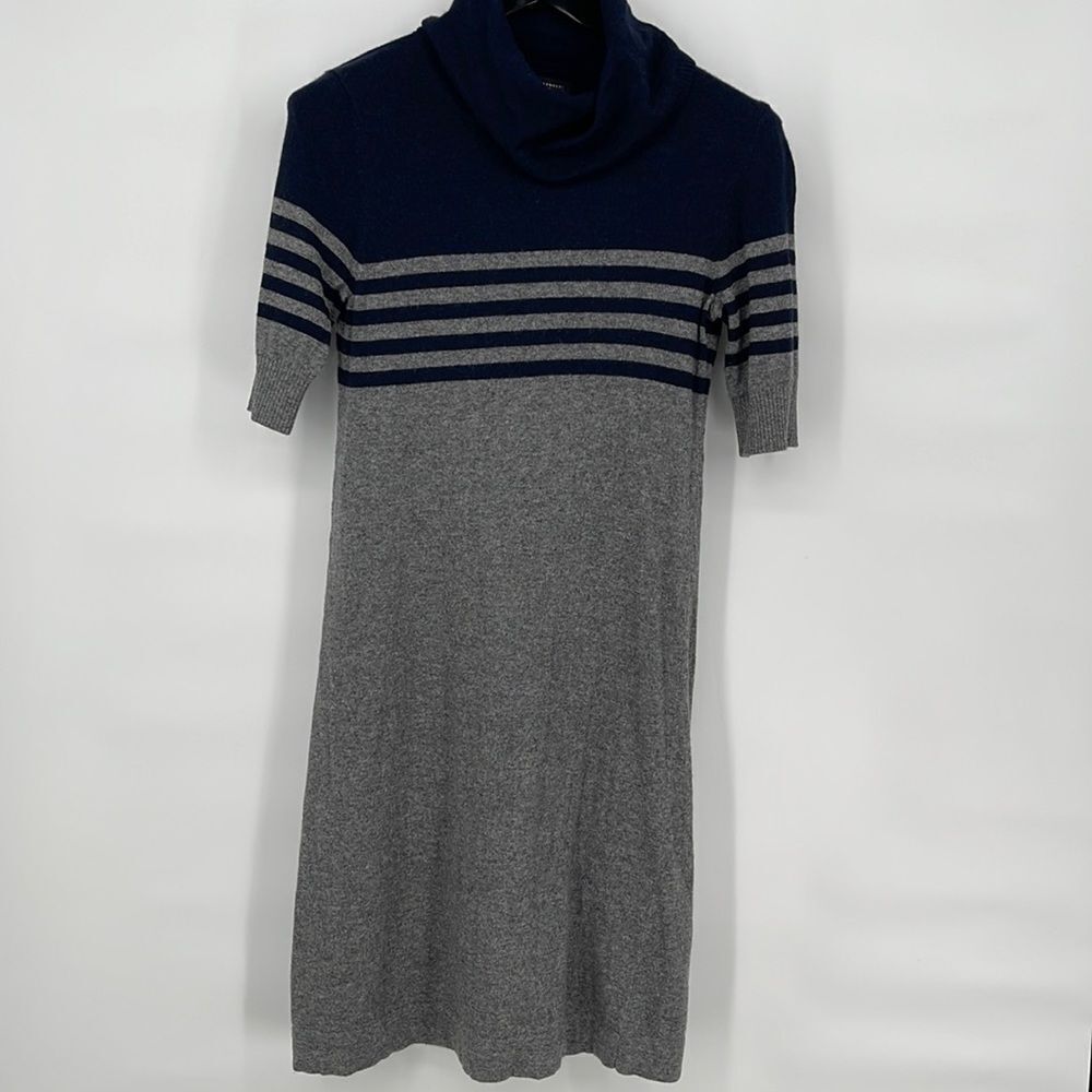 Banana Republic Dress size M Cashmere Wool‎ Gray Pullover Long Short Sleeve